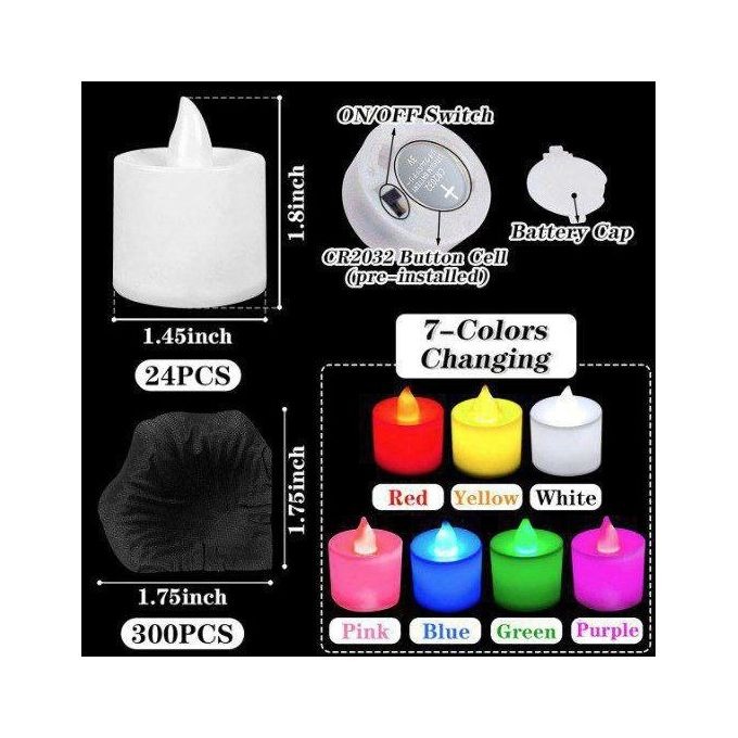 Pack 24 Bougies électroniques Led, fausses bougies décoratives pour Bar, fête de mariage