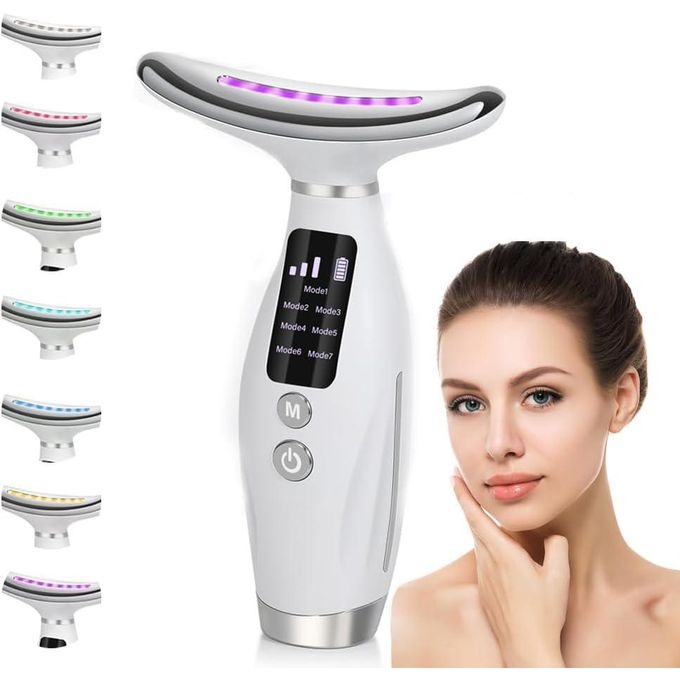 Masseur Facial Électrique 7 LED – Lifting, Anti-Rides & Soin Complet